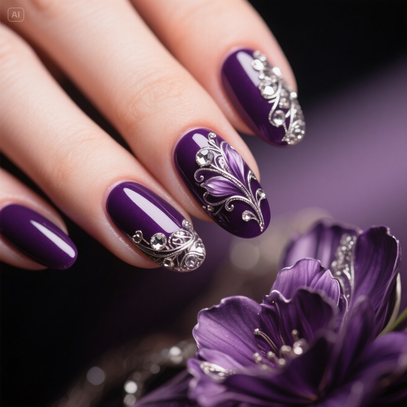 Bright Blossoms Nails