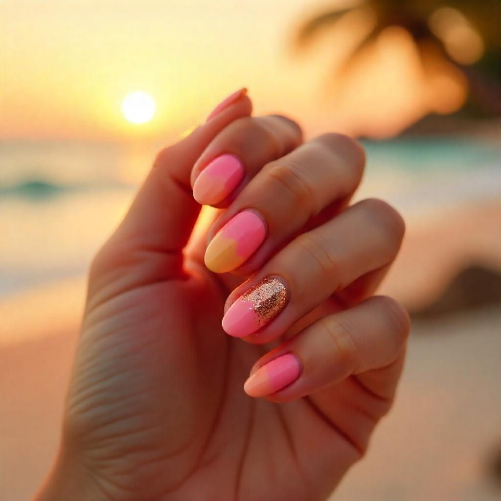 Oval Nail Art