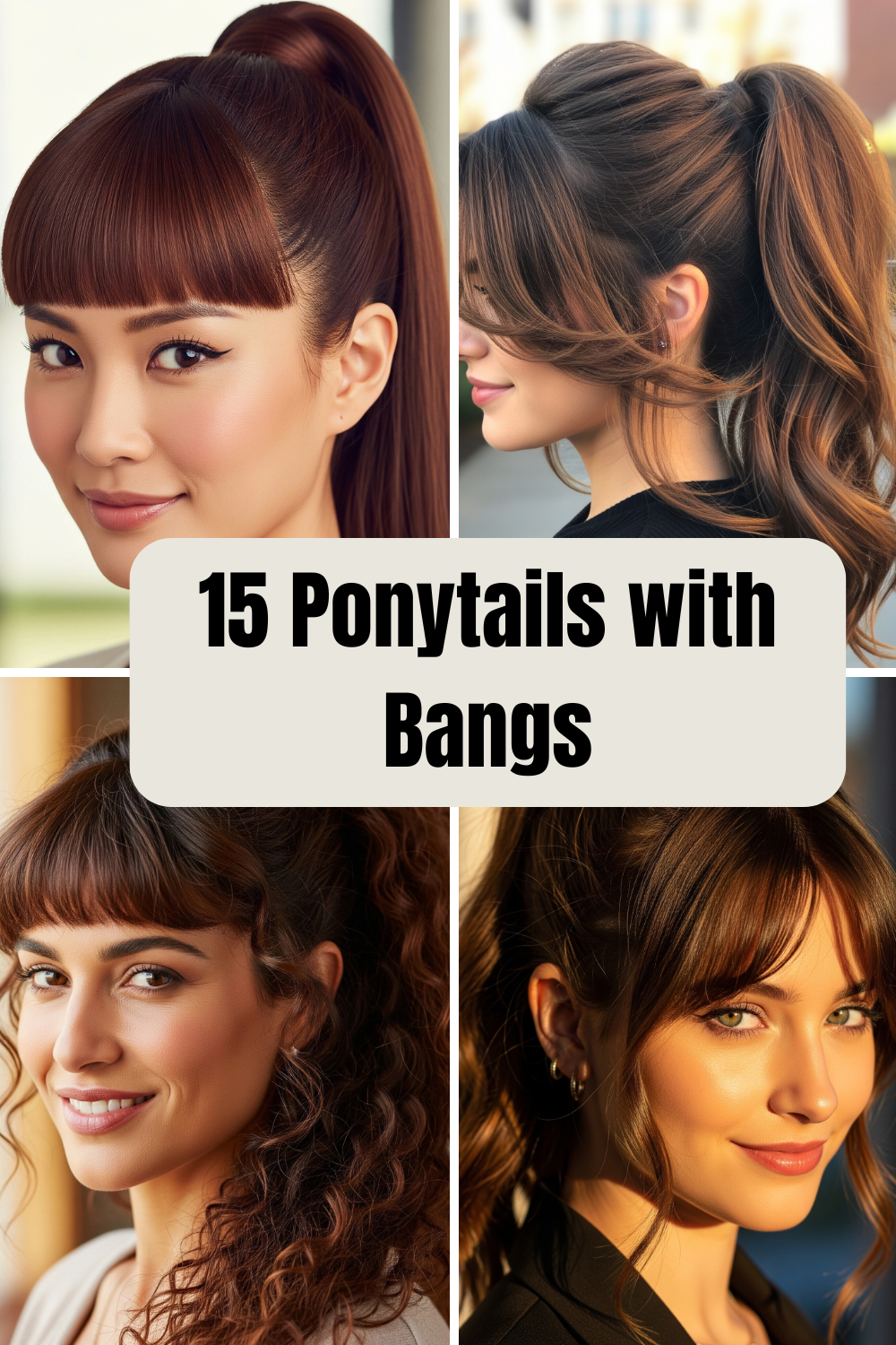 Cute Ponytails with Bangs