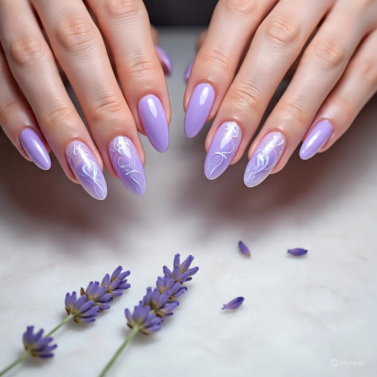 Lavender Milk Nails