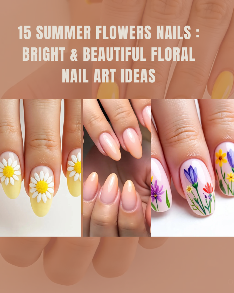 15 Summer Flowers Nails : Bright & Beautiful Floral Nail Art Ideas