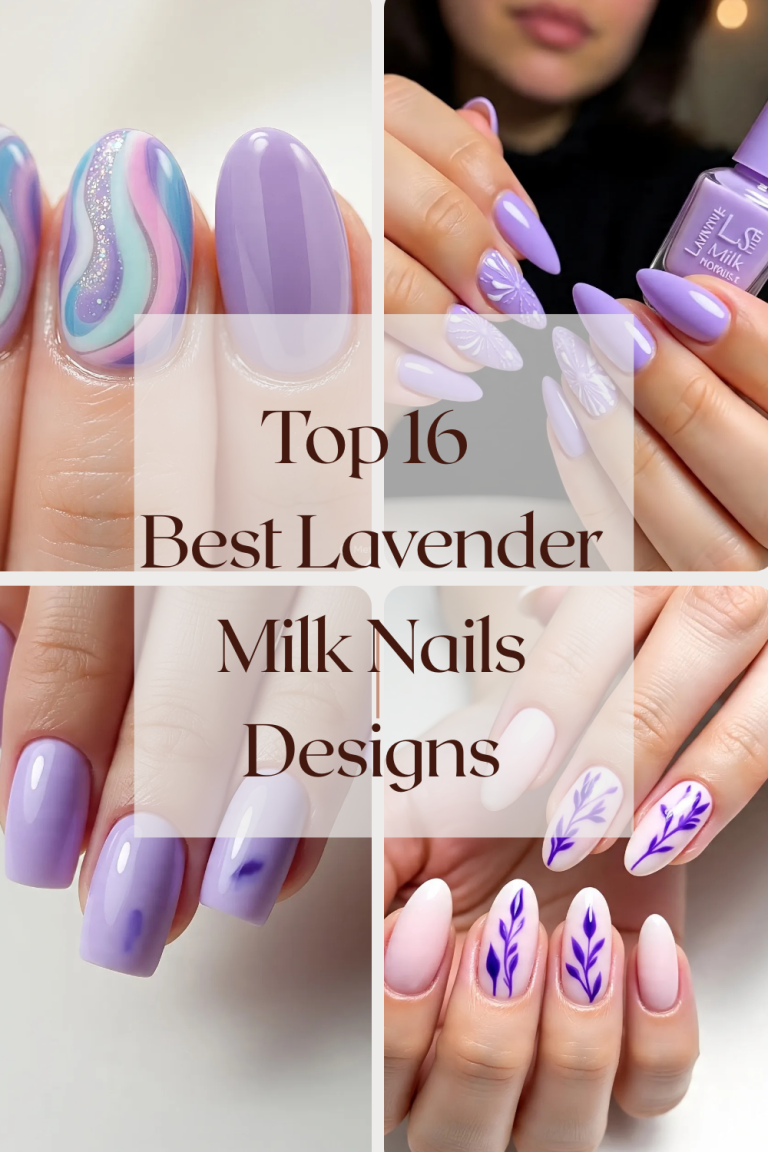 Top 16 Best Lavender Milk Nails Designs | Pastel Nail Art Trends