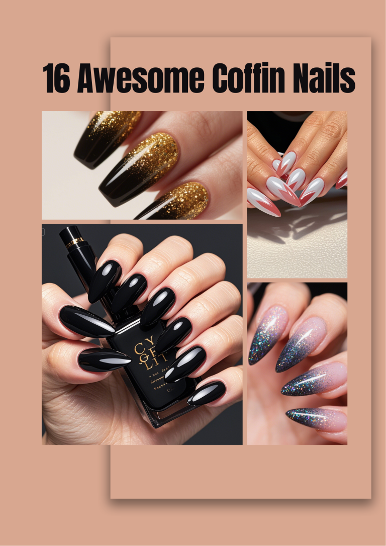 16 Awesome Coffin Nails: Bold Elegance and Trendsetting Designs for Every Occasion