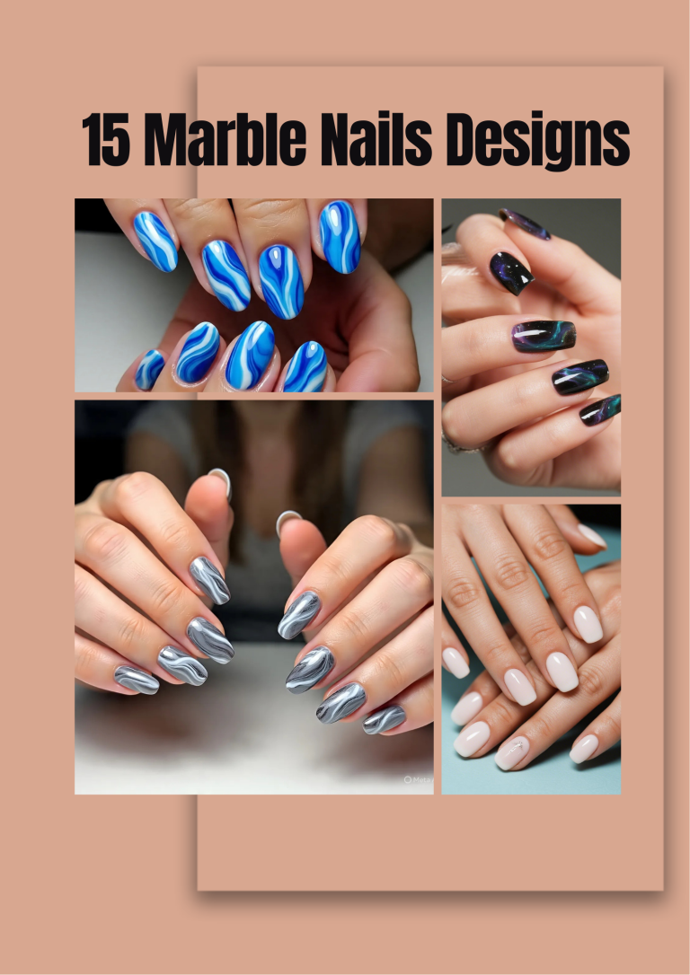 15 Marble Nails Designs : Exquisite Manicure Ideas for an Elegant and Timeless Style
