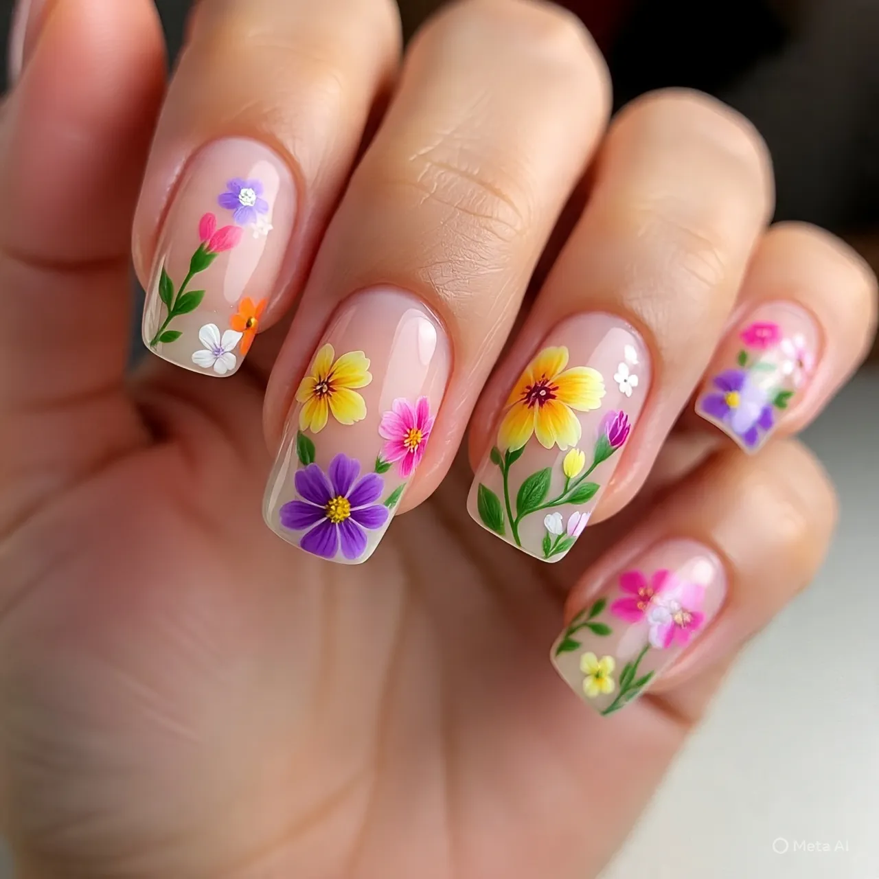  Summer Flowers Nails
