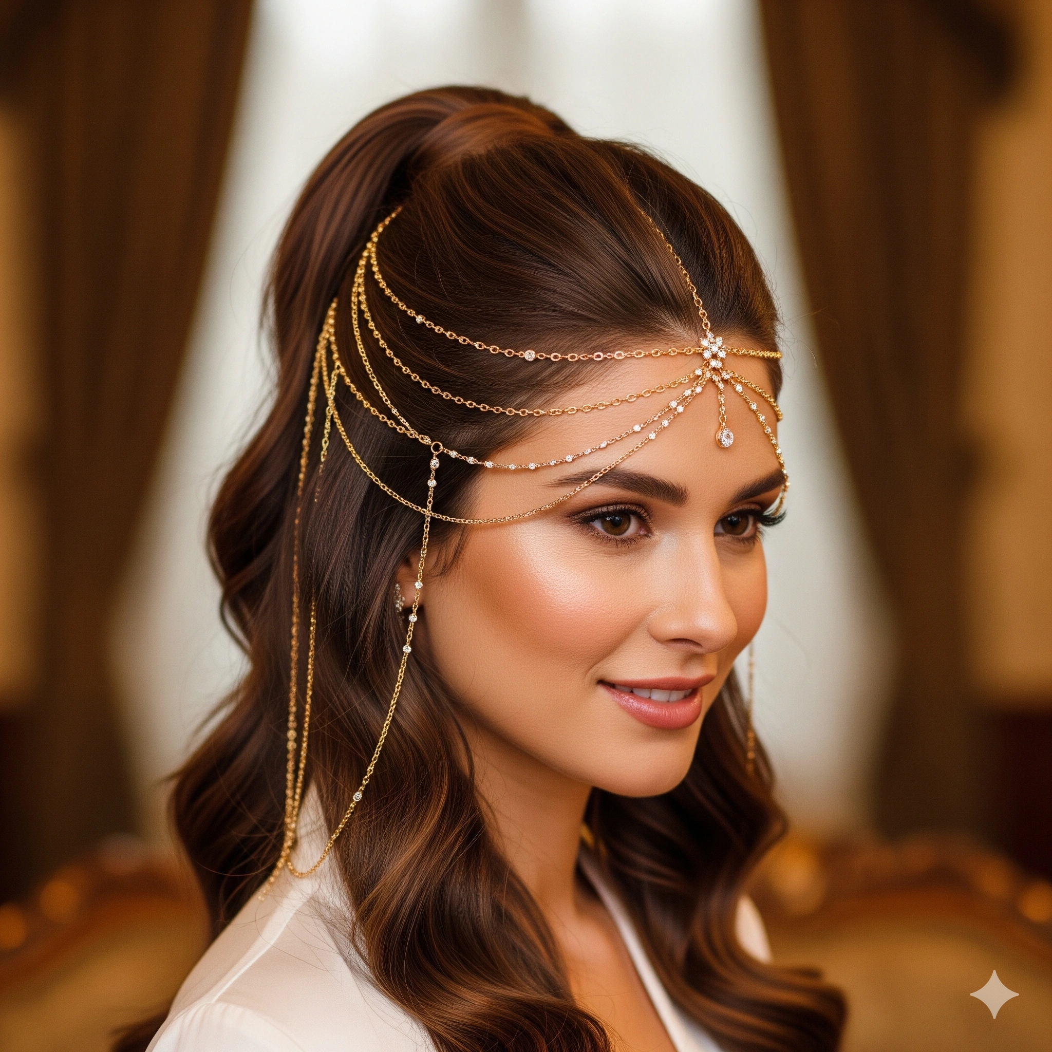 Hairstyles with Chain Headpiece