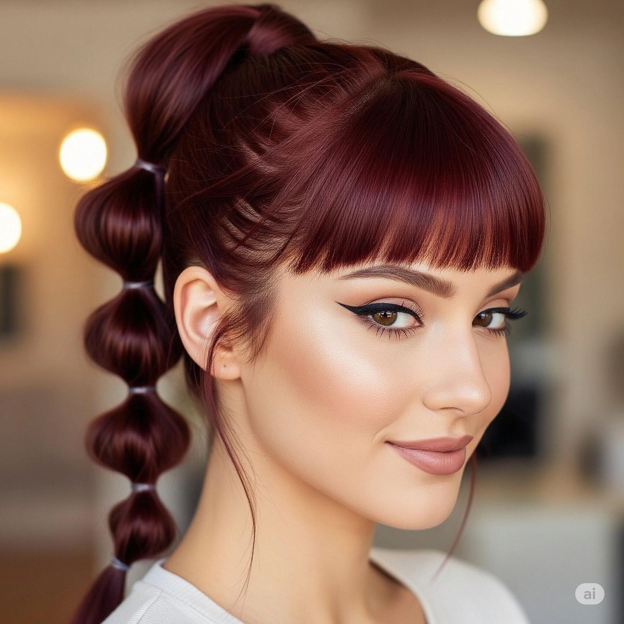 Ponytails with Bangs