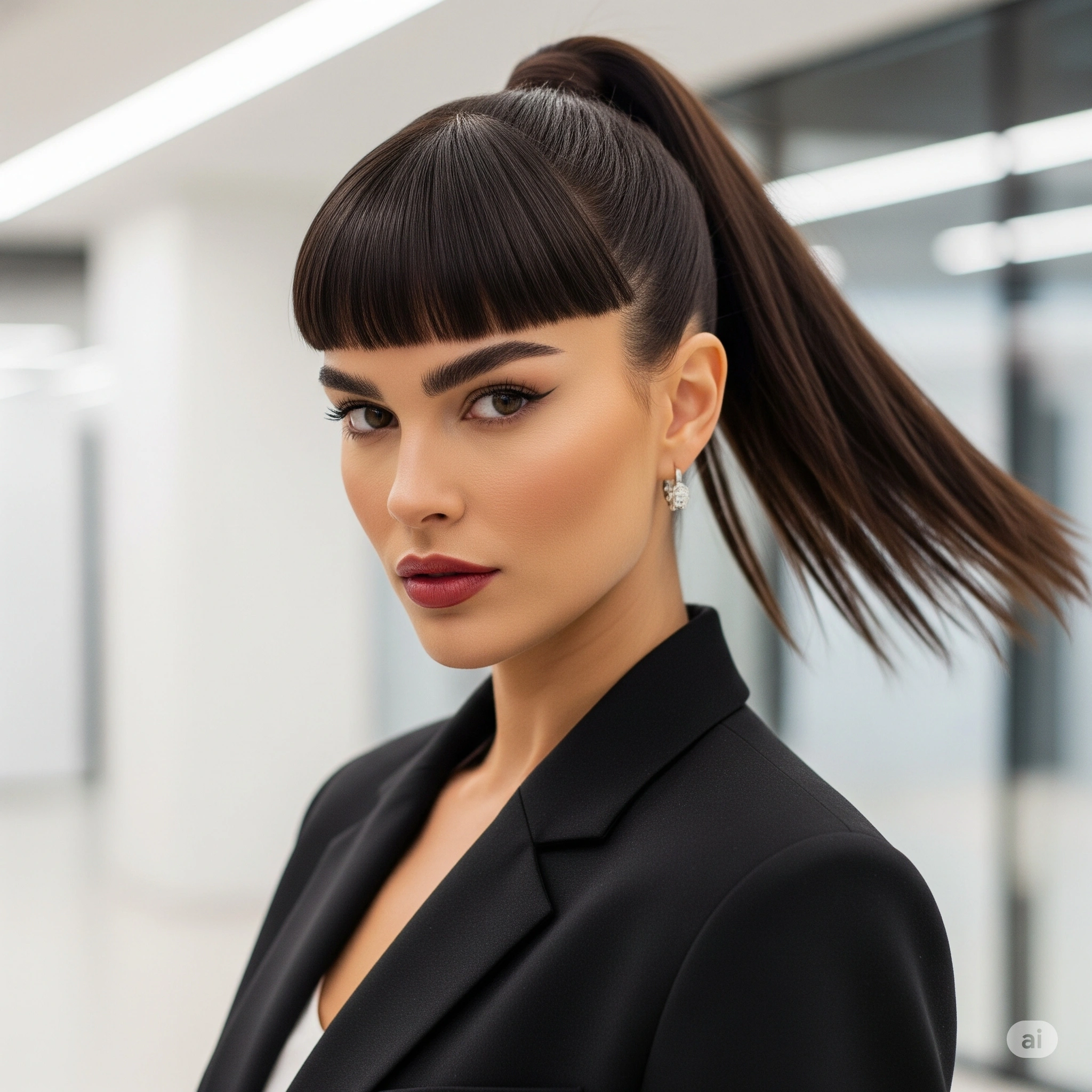 Ponytails with Bangs