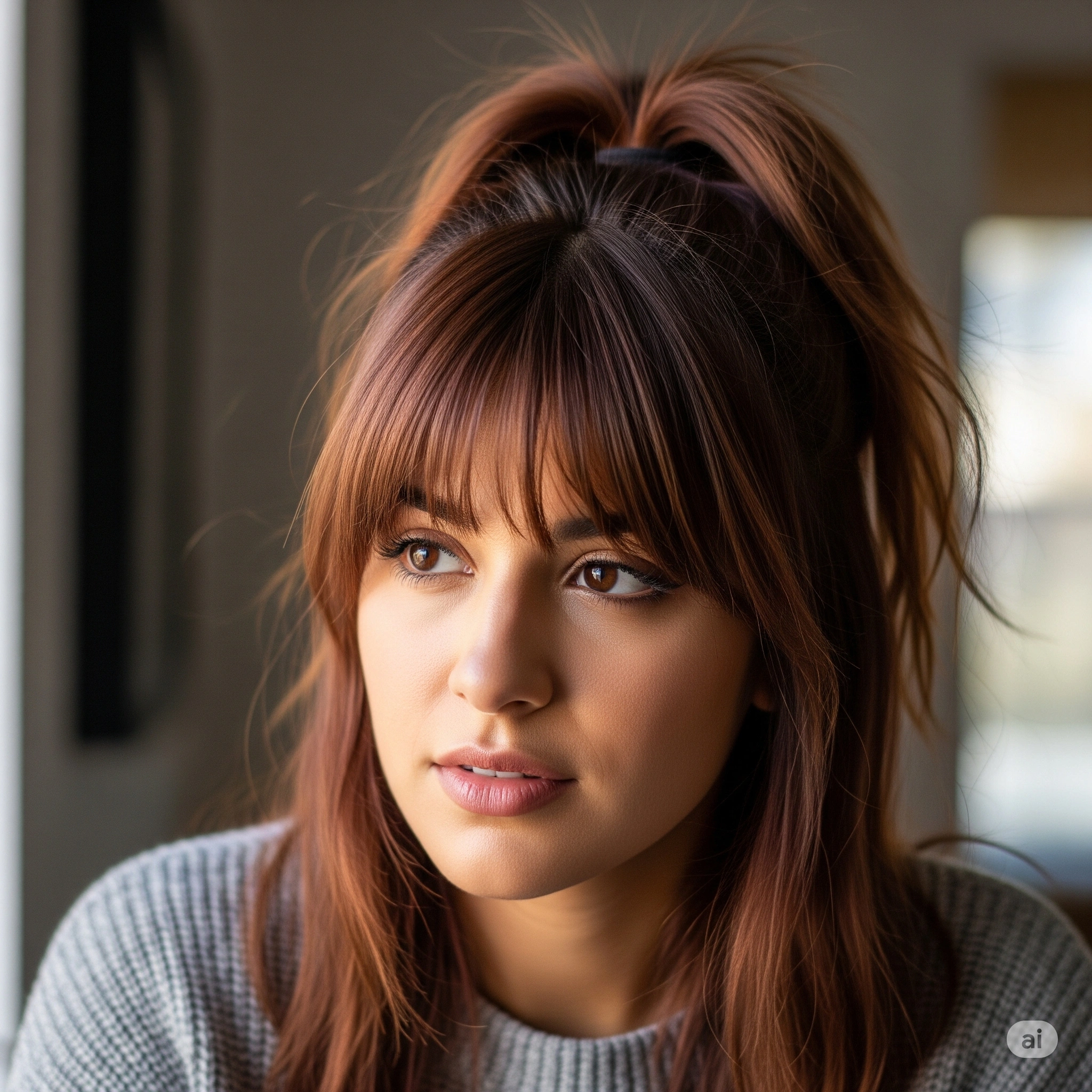 Ponytails with Bangs