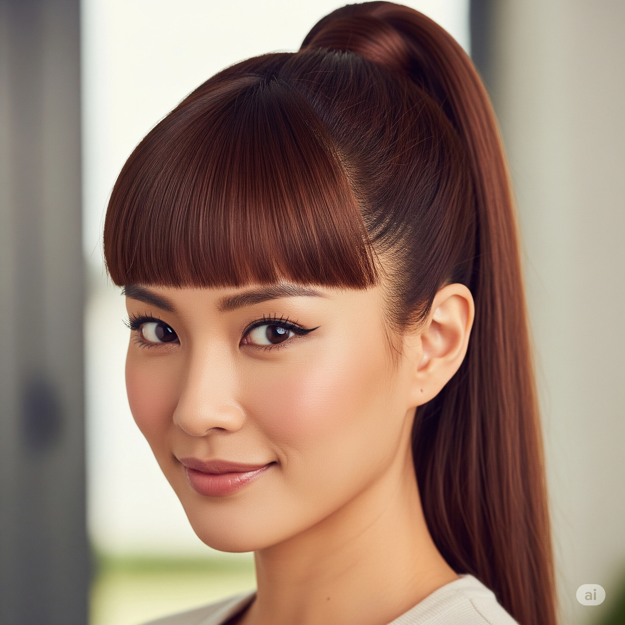 Ponytails with Bangs