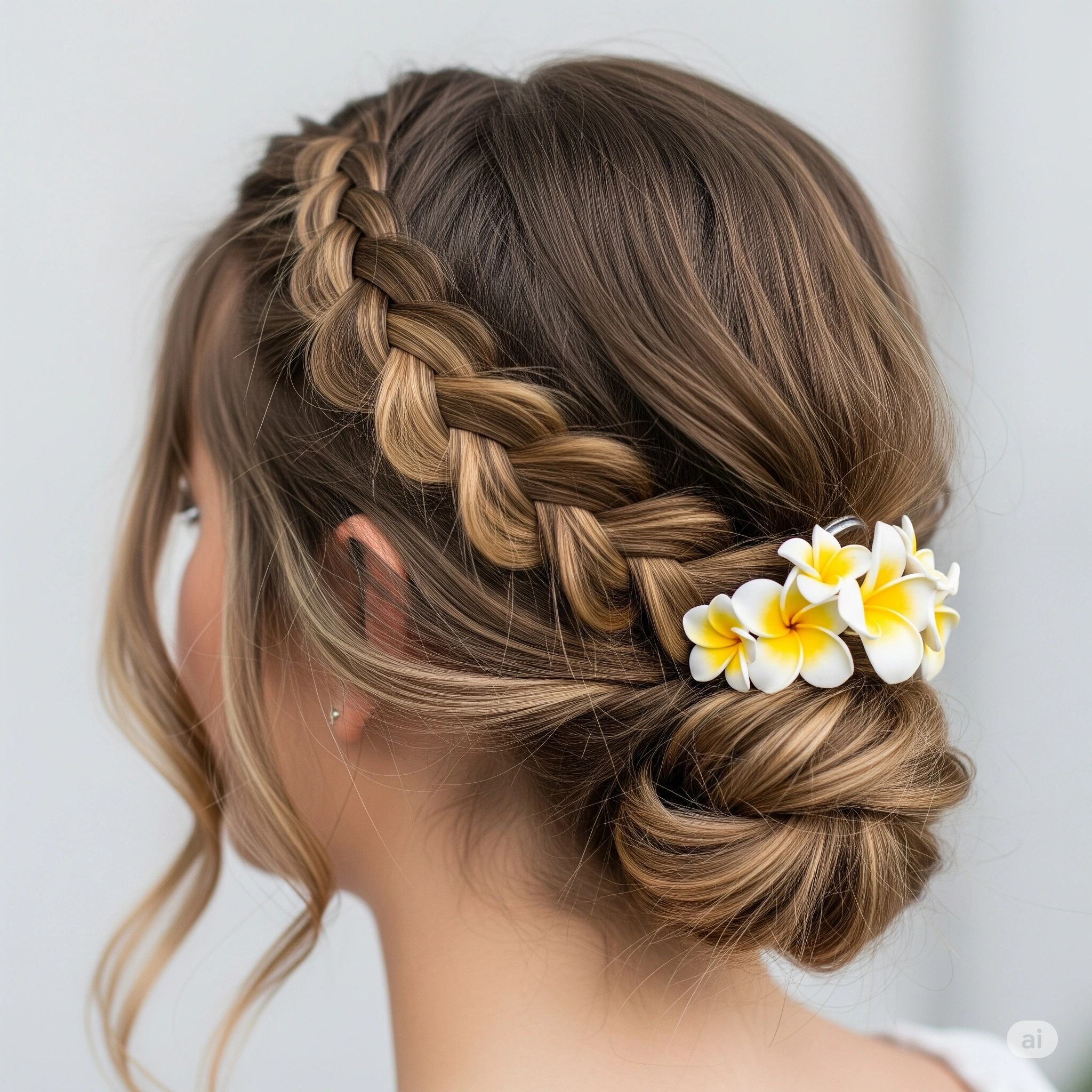 plumeria claw clip hairstyle