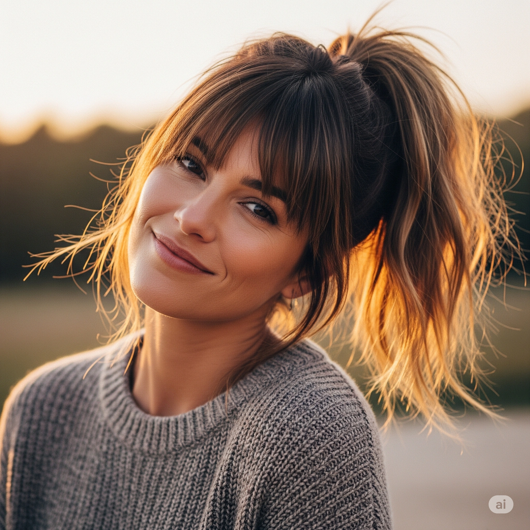 Ponytails with Bangs