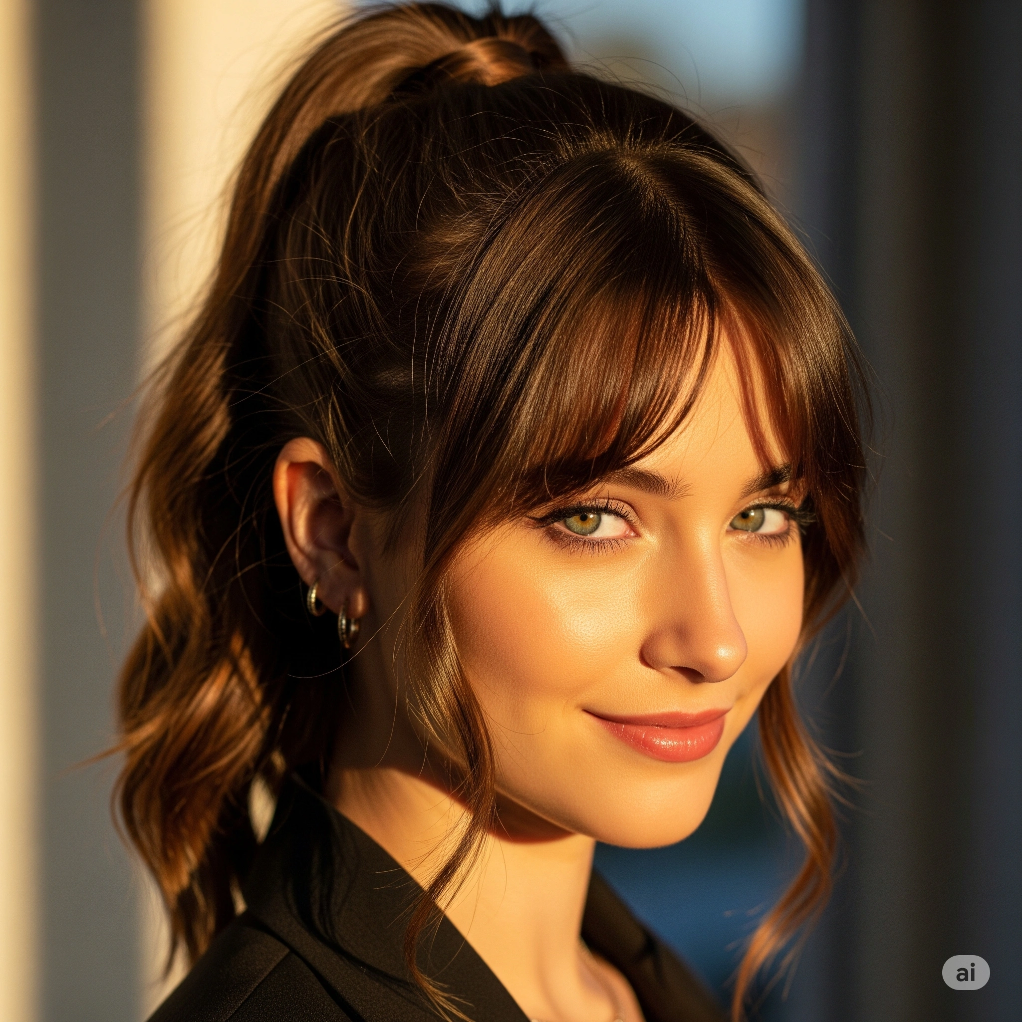 Ponytails with Bangs