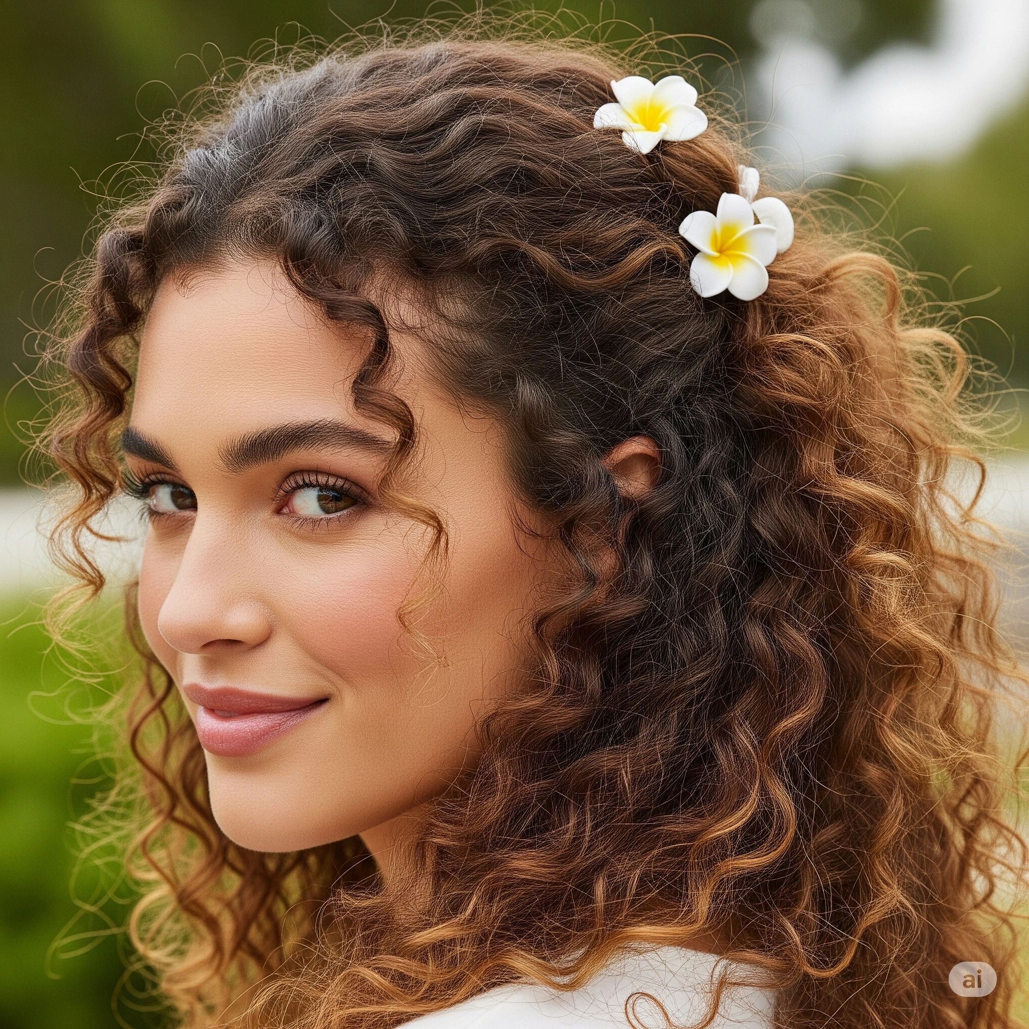 plumeria claw clip hairstyle