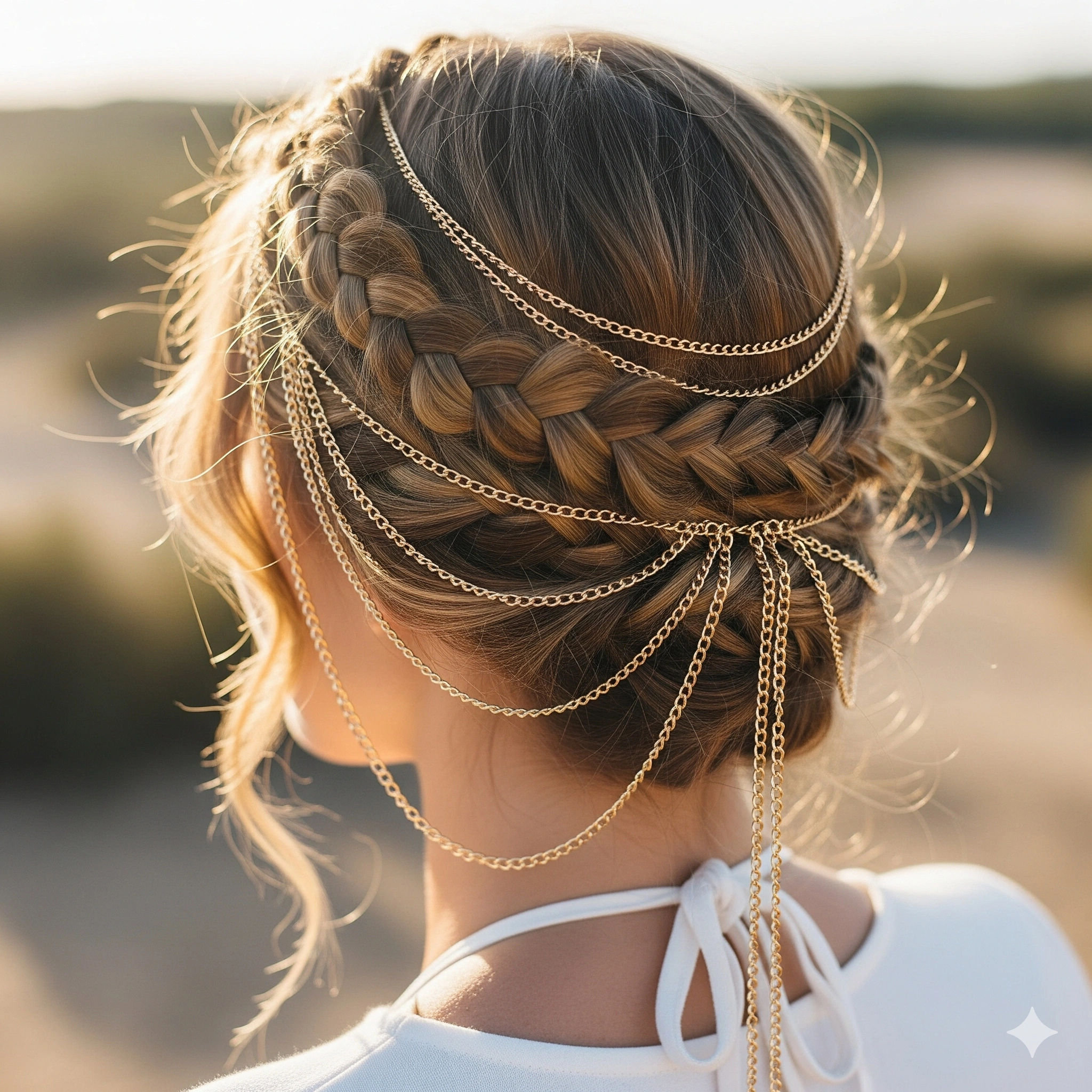 Hairstyles with Chain Headpiece
