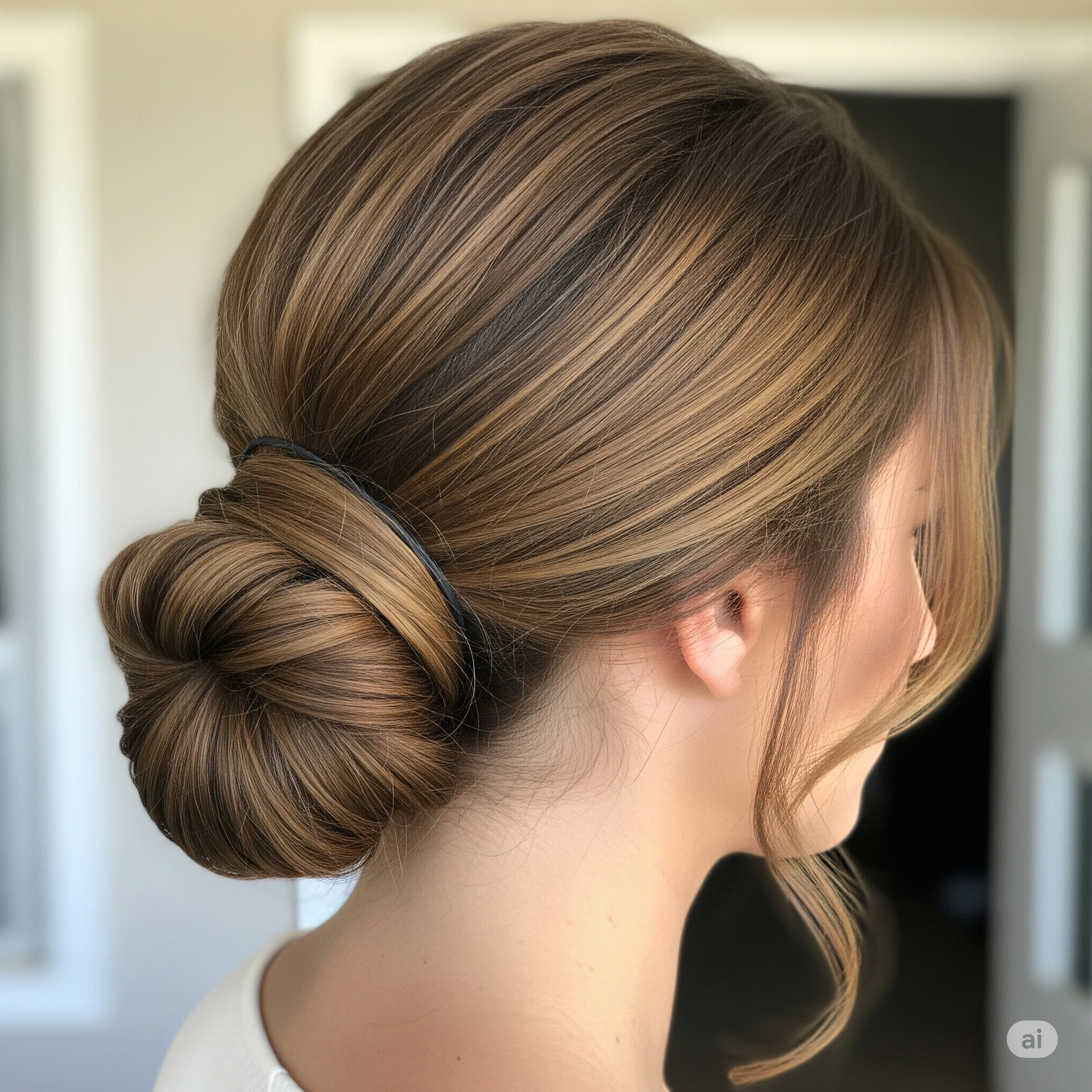 side bun hairstyle