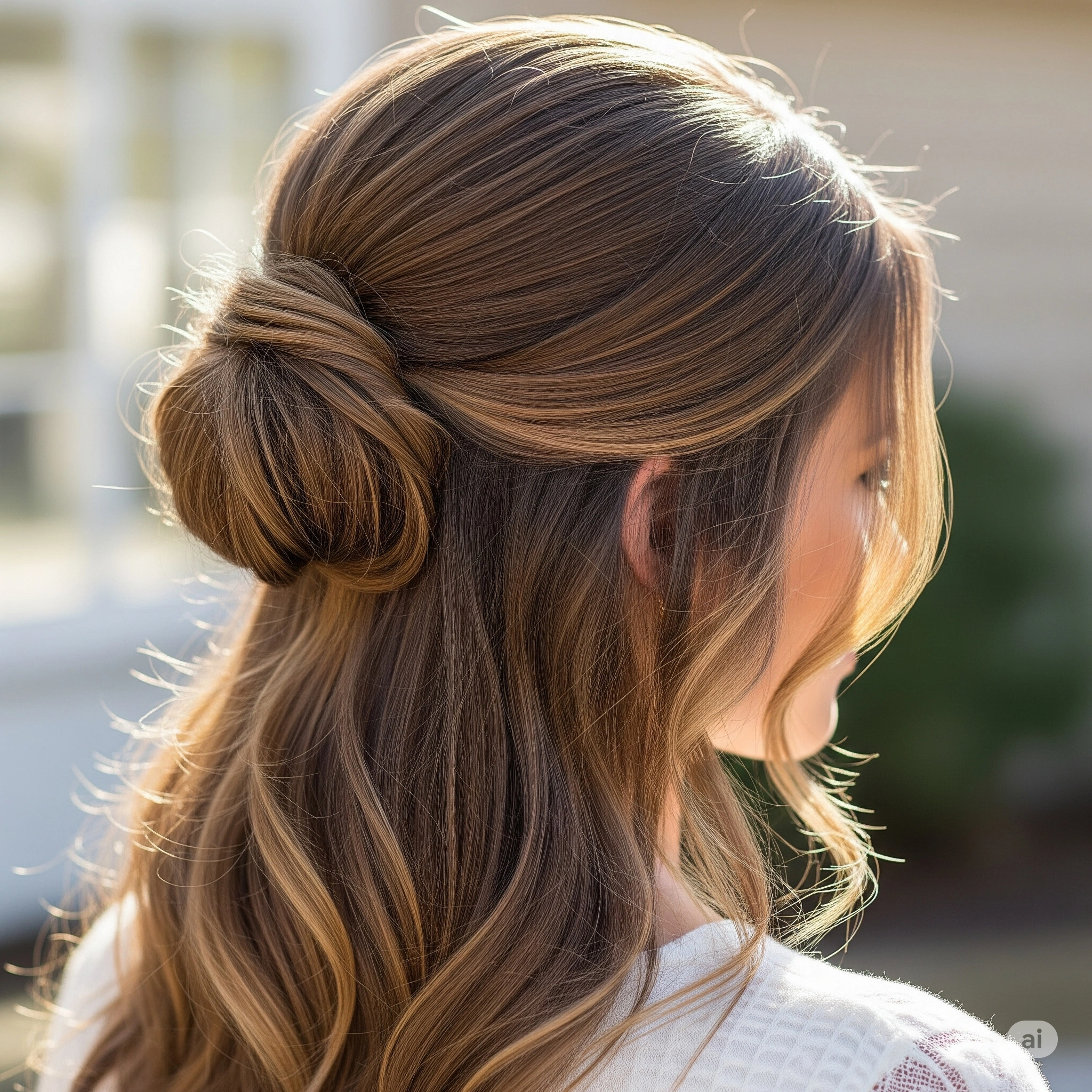 side bun hairstyle