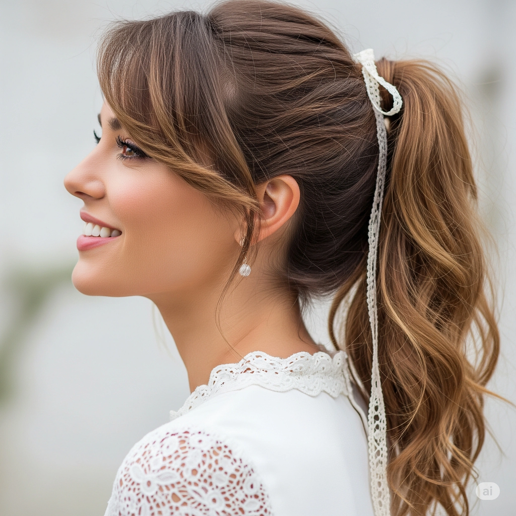 Ponytails with Bangs