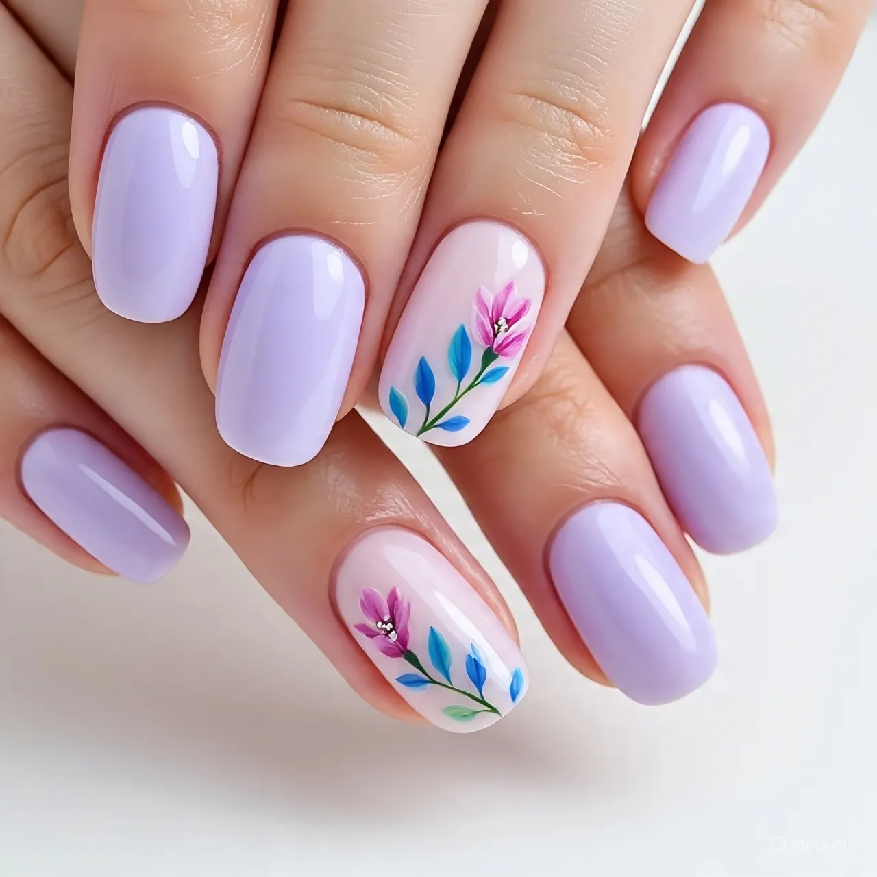 Lavender Milk Nails