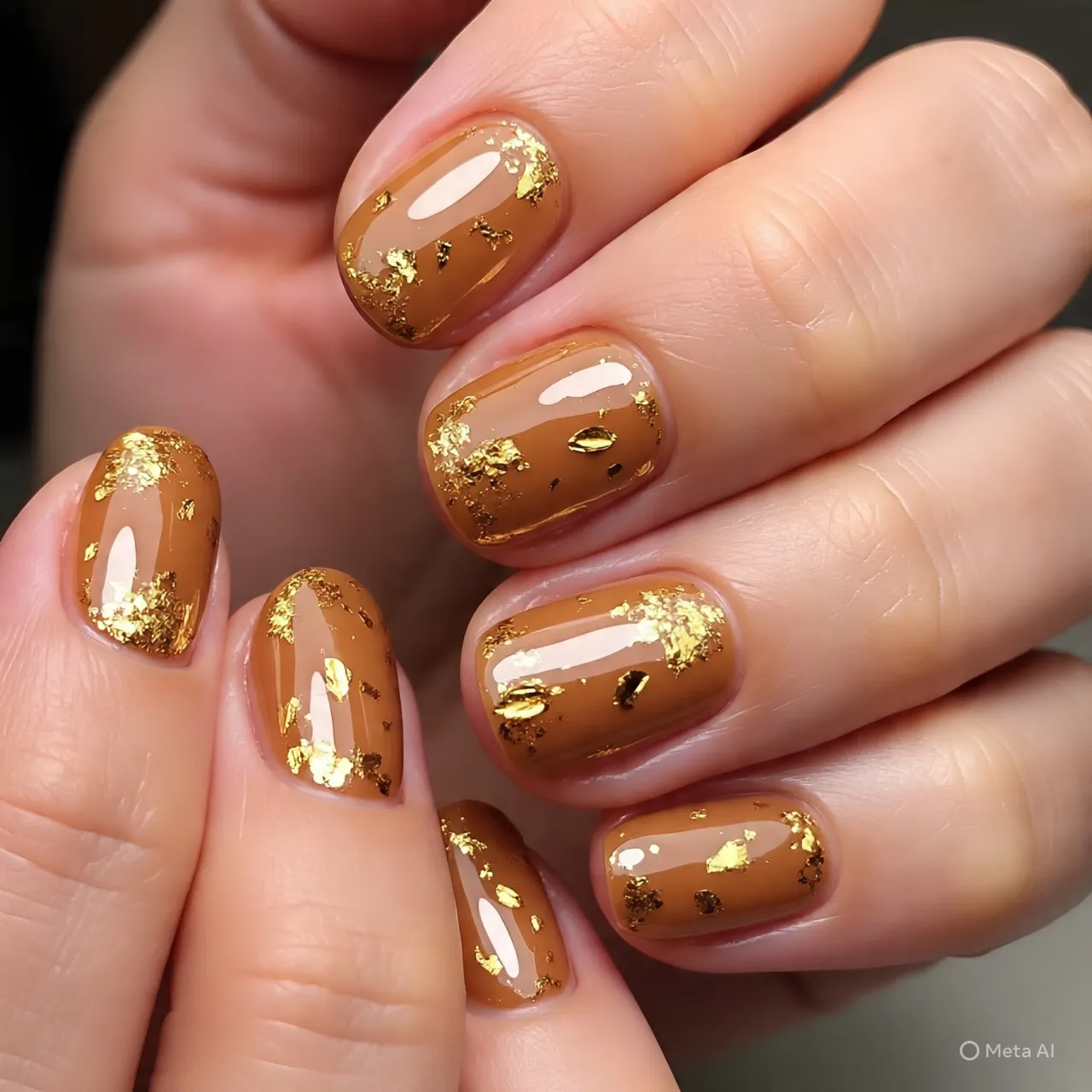 Latte Swirl Nails