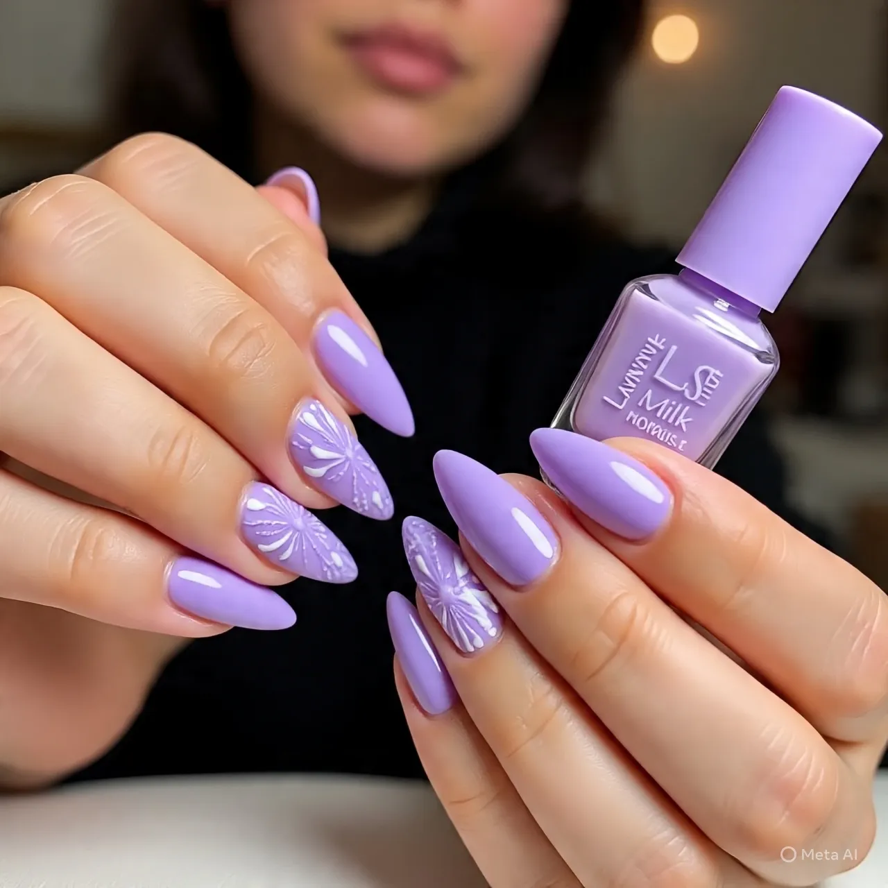 Lavender Milk Nails