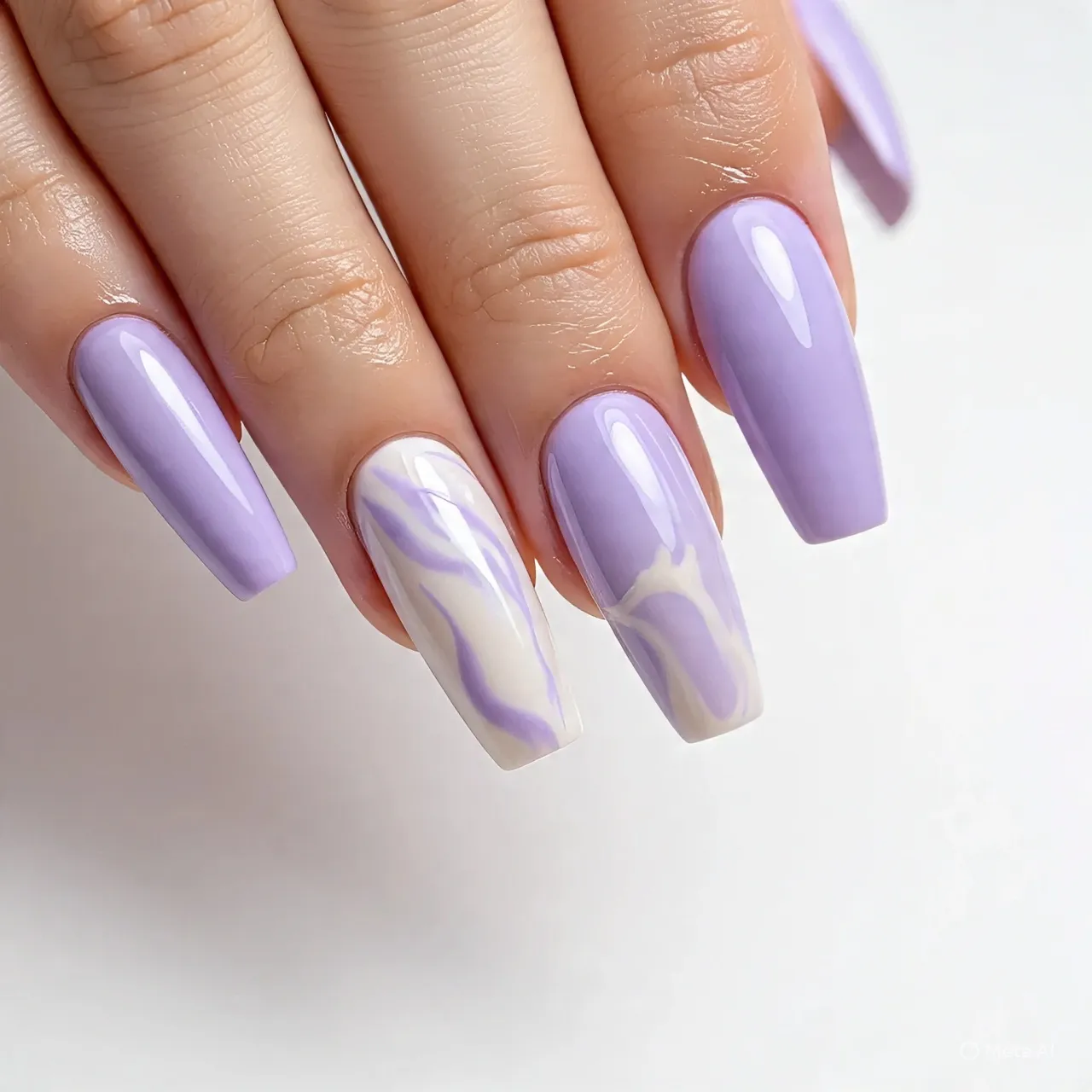 Lavender Milk Nails