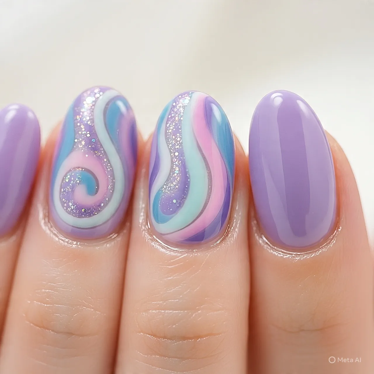 Lavender Milk Nails