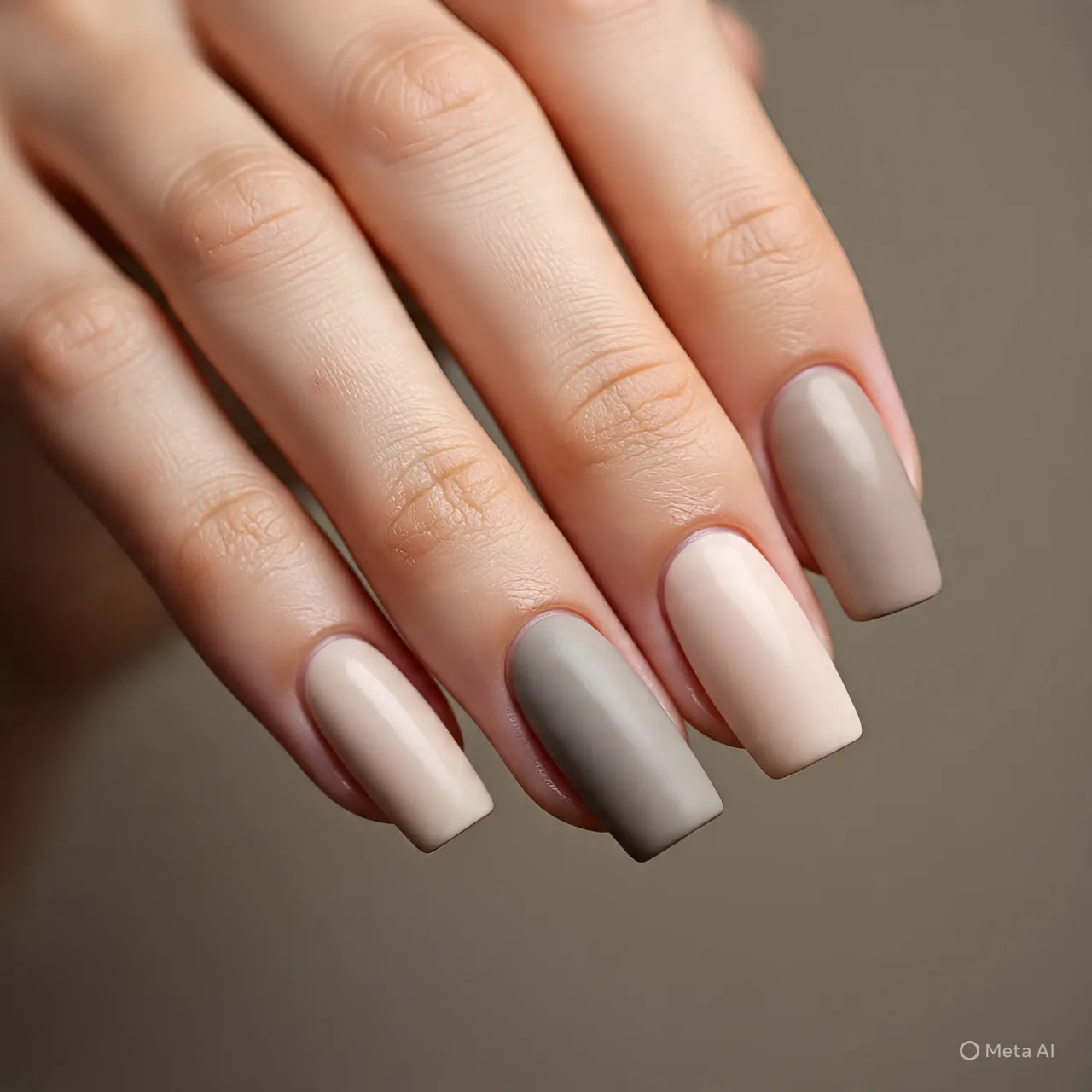 Neutral Pink Ombre Nails