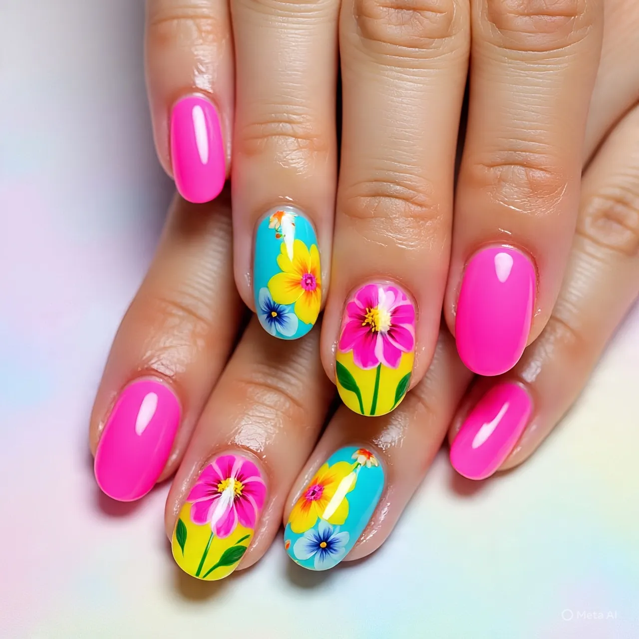  Summer Flowers Nails