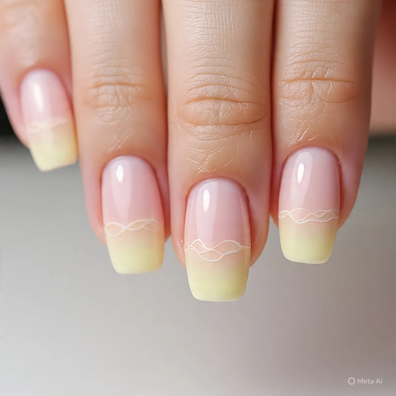 Neutral Pink Ombre Nails