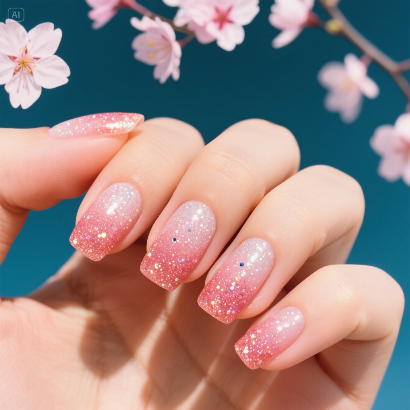 Cherry Blossom Nails
