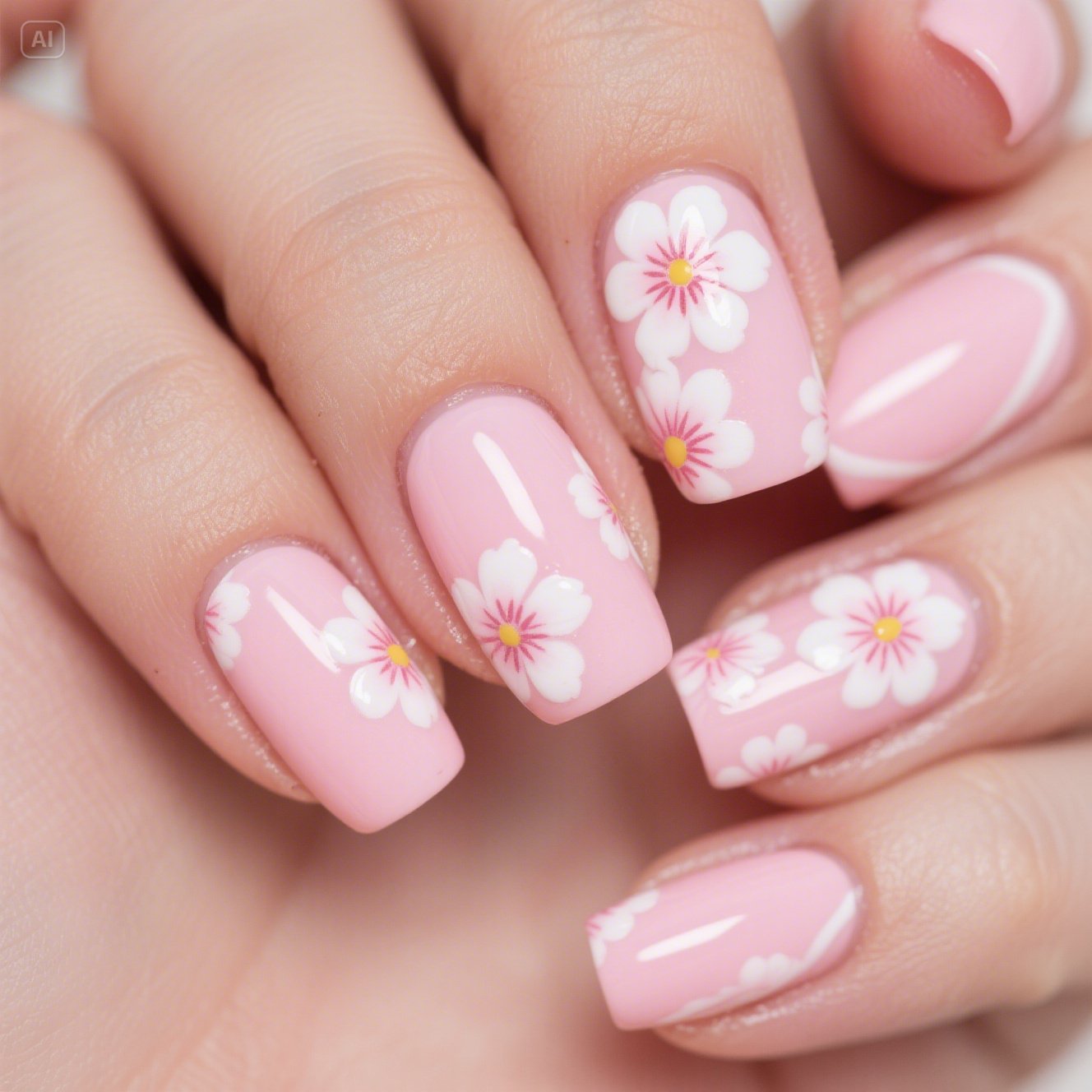 Cherry Blossom Nails