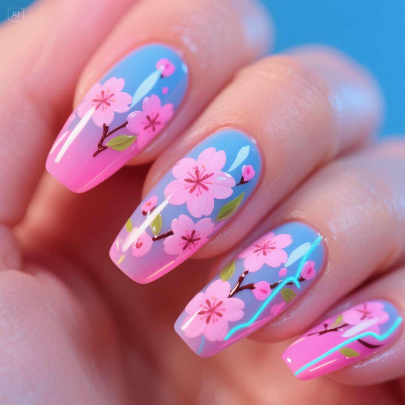 Cherry Blossom Nails
