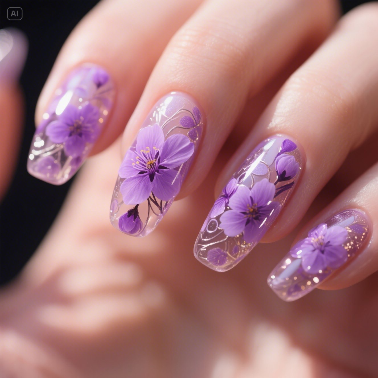 Cherry Blossom Nails