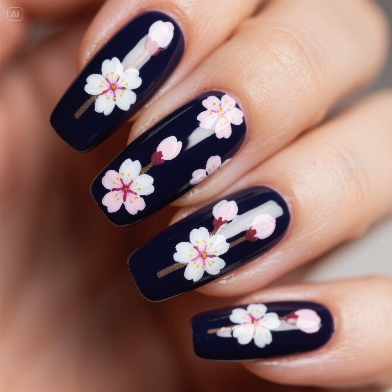 Cherry Blossom Nails