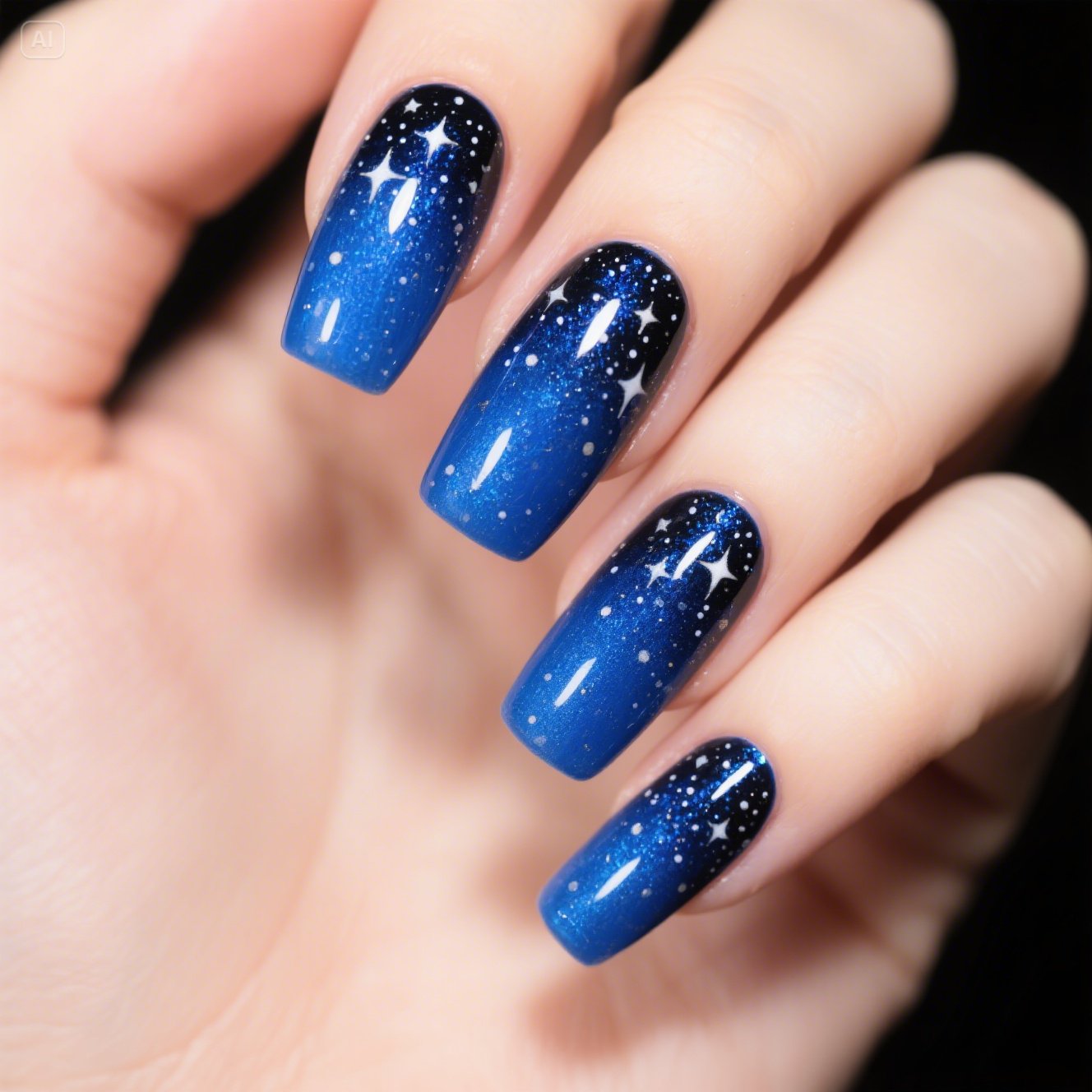 Blue Aura Nails