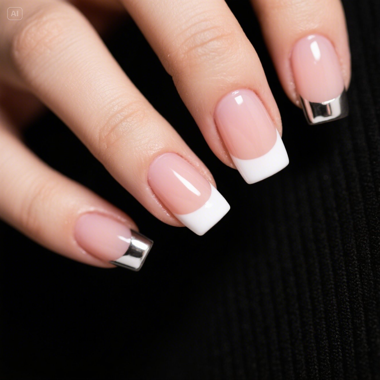 Square French Nails