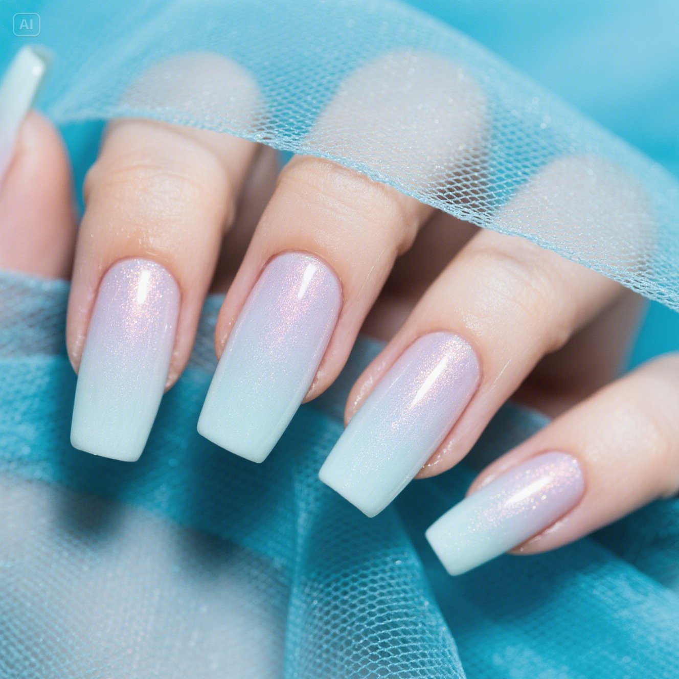 Neutral Pink Ombre Nails