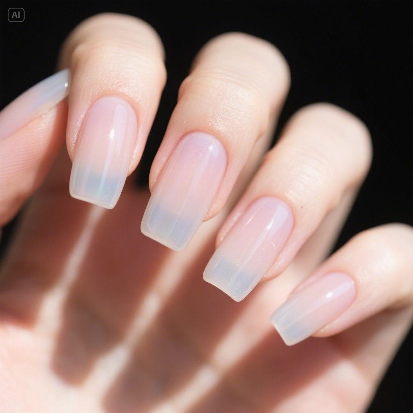 Neutral Pink Ombre Nails