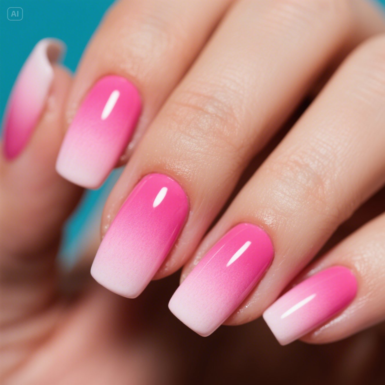 Neutral Pink Ombre Nails