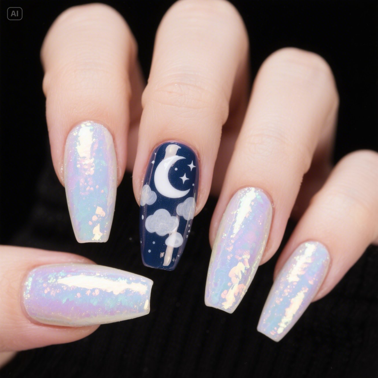 Moonlit Whisper Nails