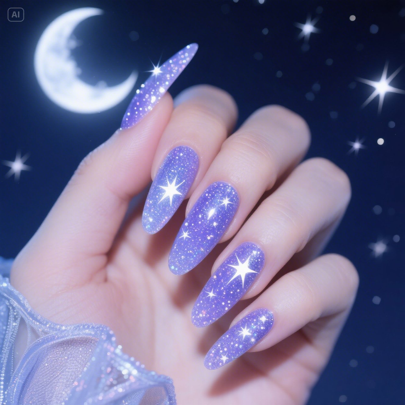 Moonlit Whisper Nails