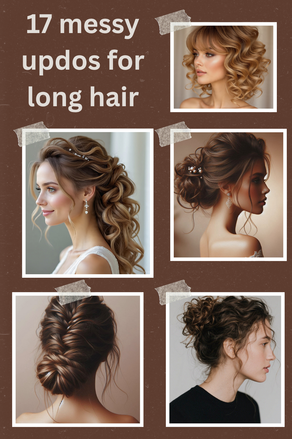 messy updos for long hair