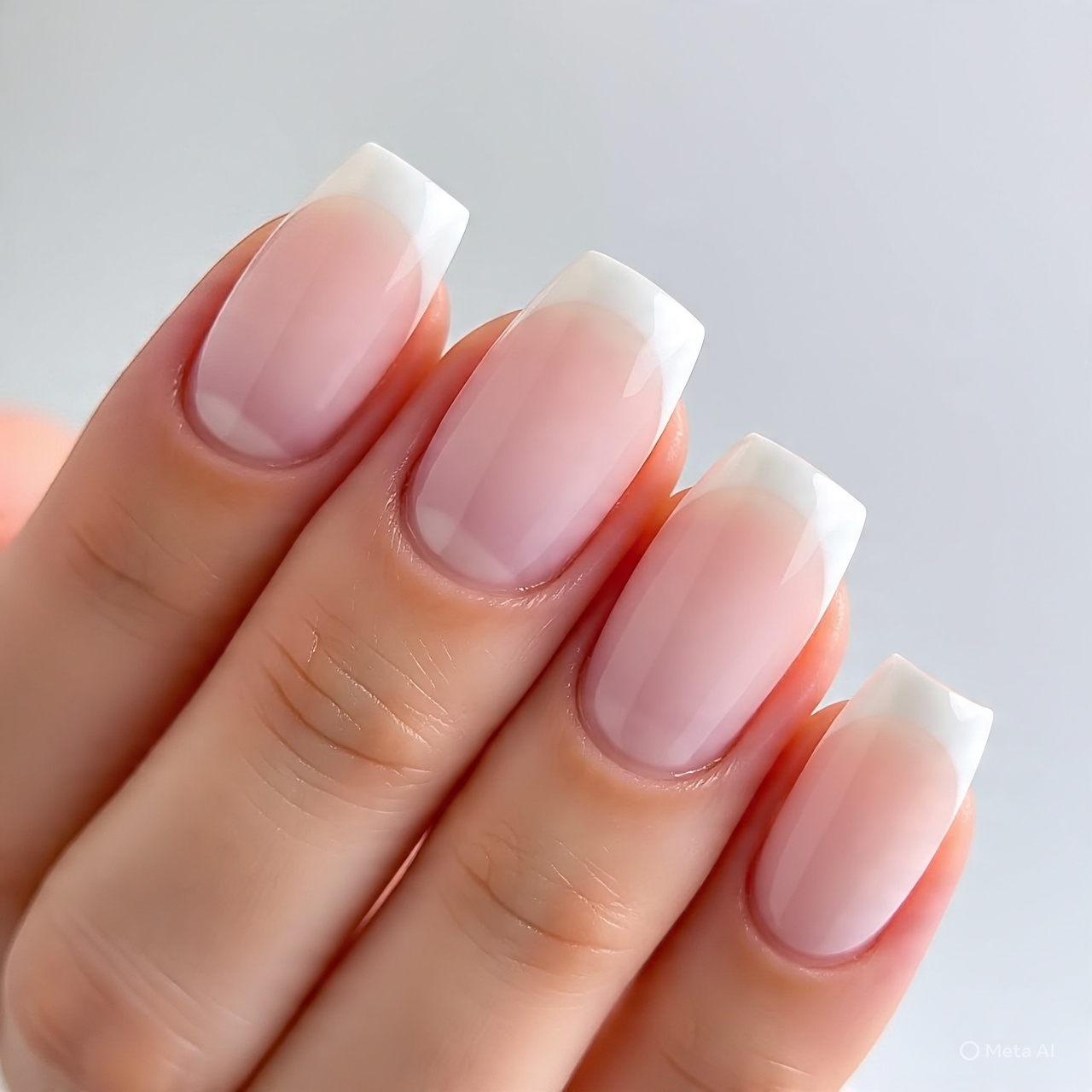 Neutral Pink Ombre Nails