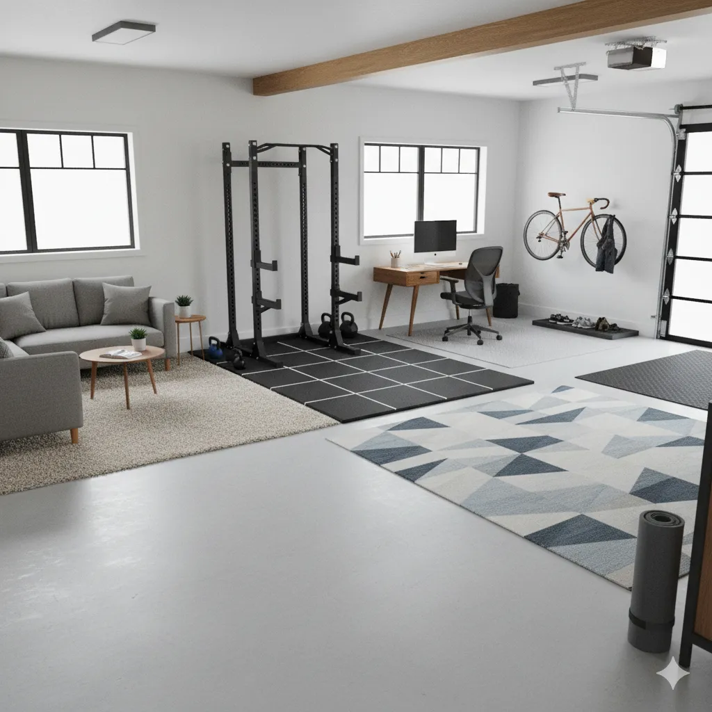 Zoning with Rugs or Mats