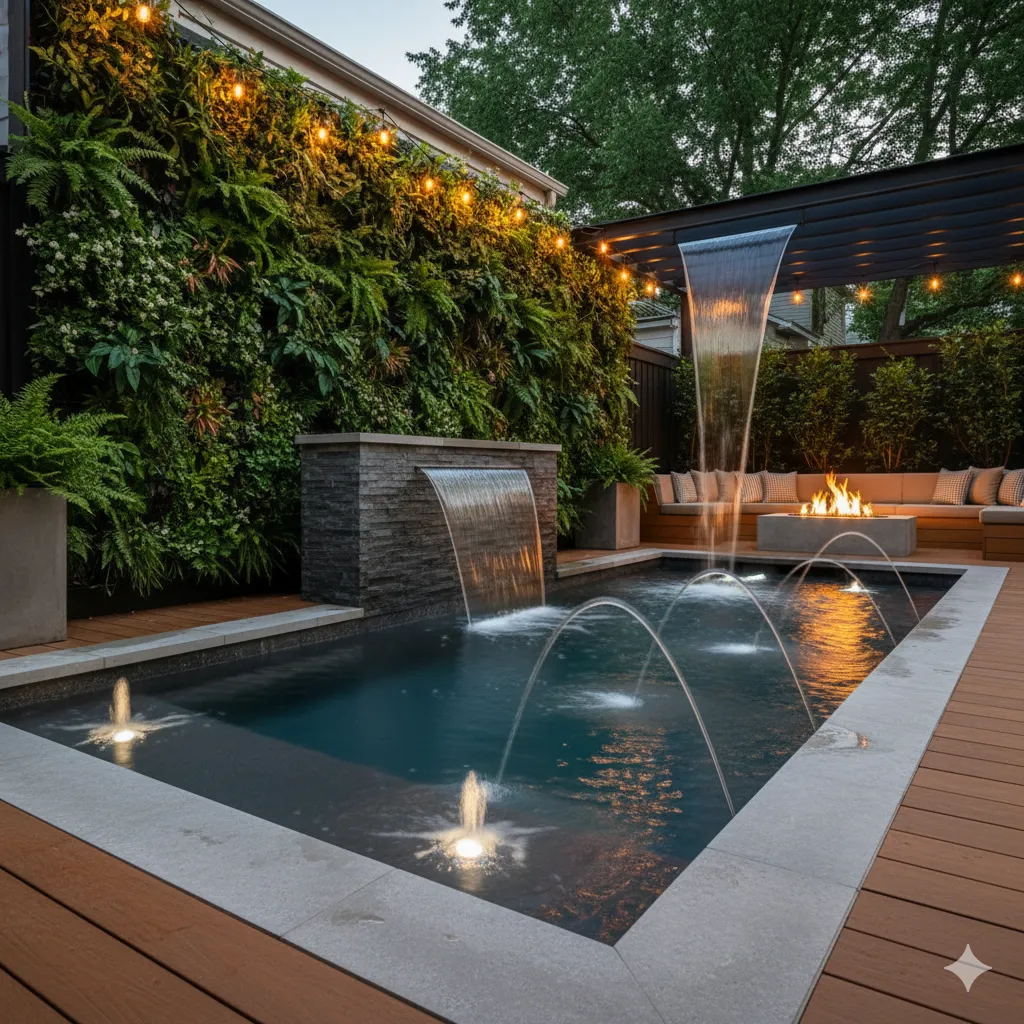 Pool with Water Features