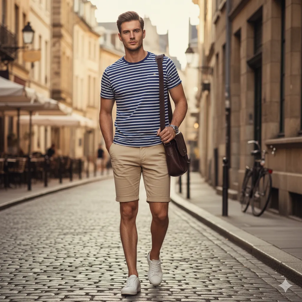 Striped Shirt with Shorts