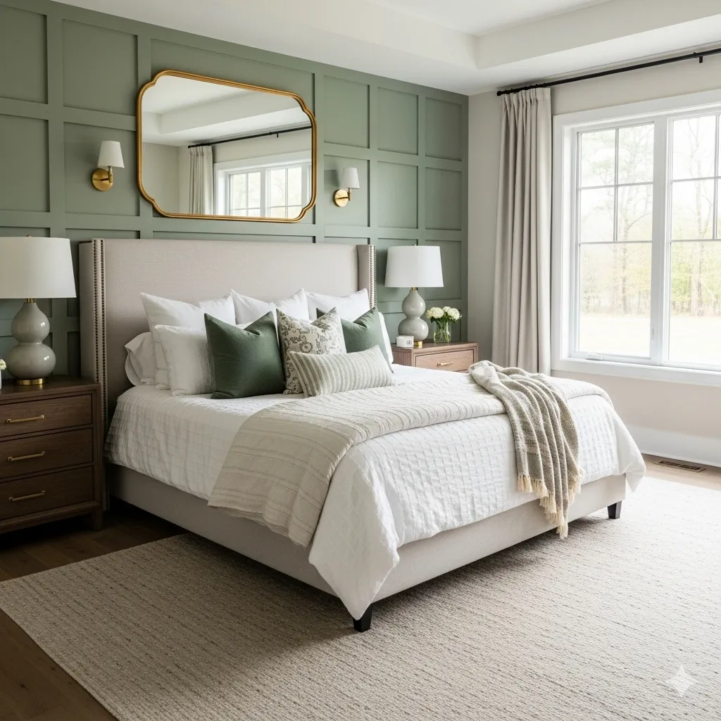 Board and Batten Wall Bedroom