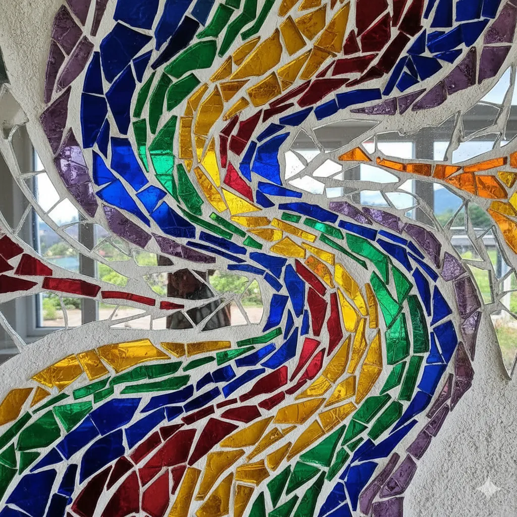 Color-Tinted Mirror Mosaics