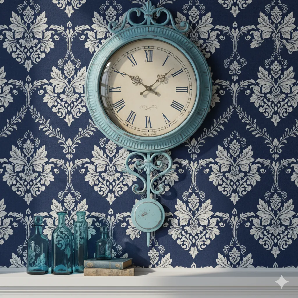 Vintage Blue Clock